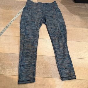 CALIA ESSENTIAL WOMENS MULTI COLOR TEXTURED LEGGINGS ULTRA HIGH RISE 7/8 NEW